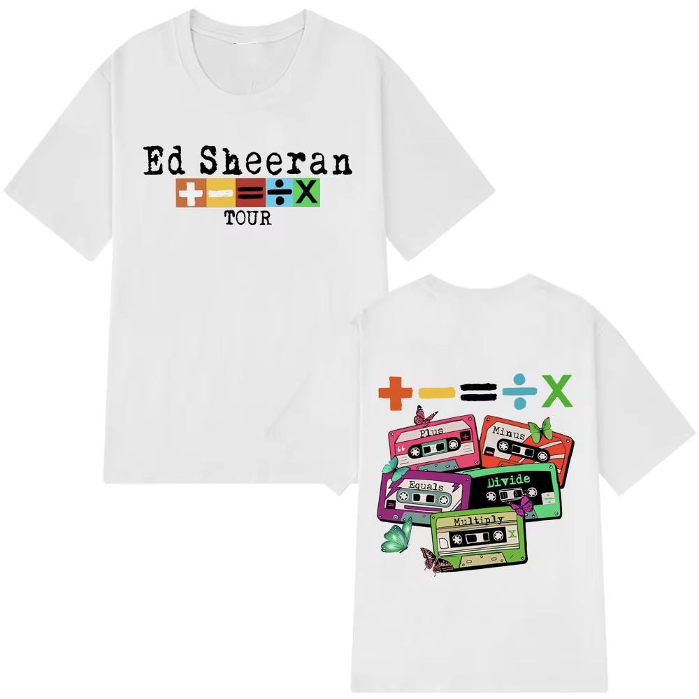 Ed Sheeran Concert Tour TShirt Fans Gift Summer Cotton Casual Short Sleeve T-shirt Men Women Vintage Harajuku T Shirt Streetwear