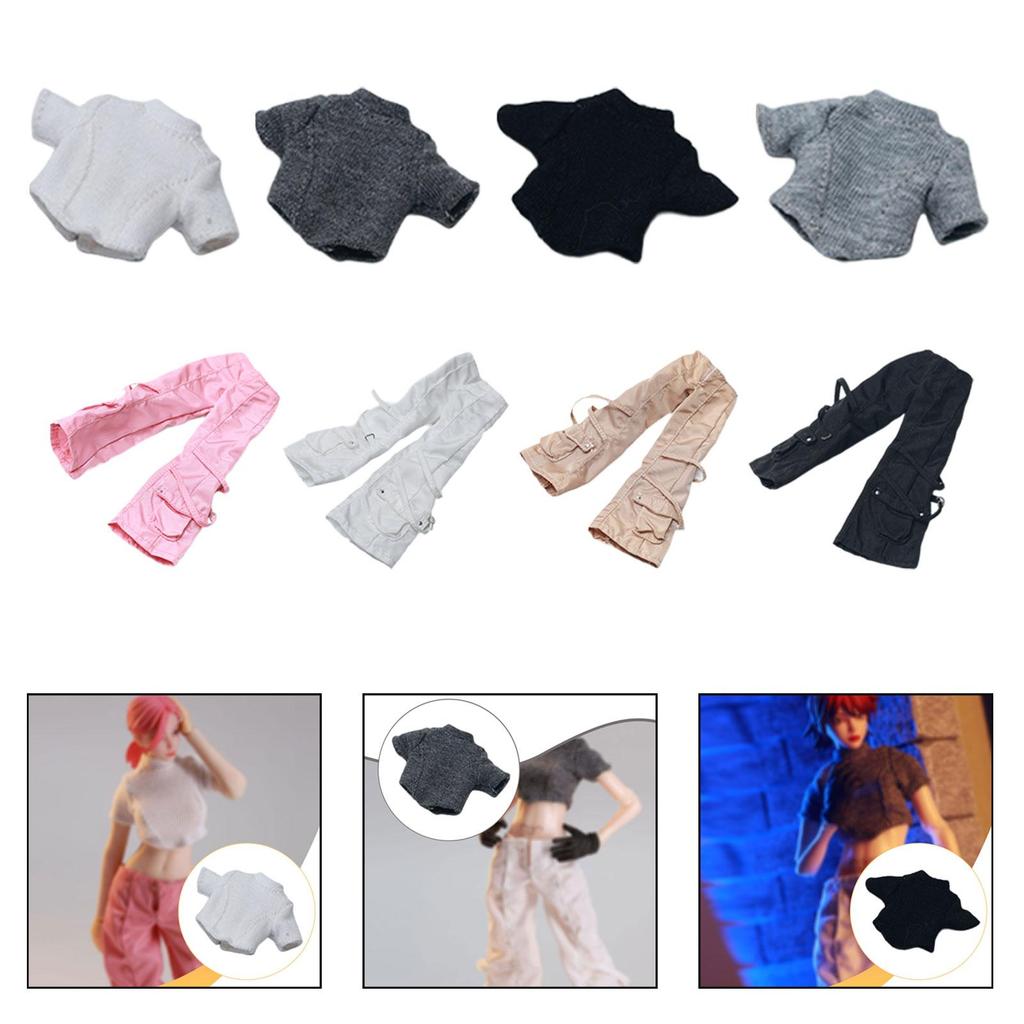 Dress Up Doll Costume Miniature Clothing Easy Wear Accessories for 1/12 Female Action Figure Collection