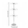 Rotating Necklace Holder Jewelry Display Rack | Sturdy Round Flat Base,