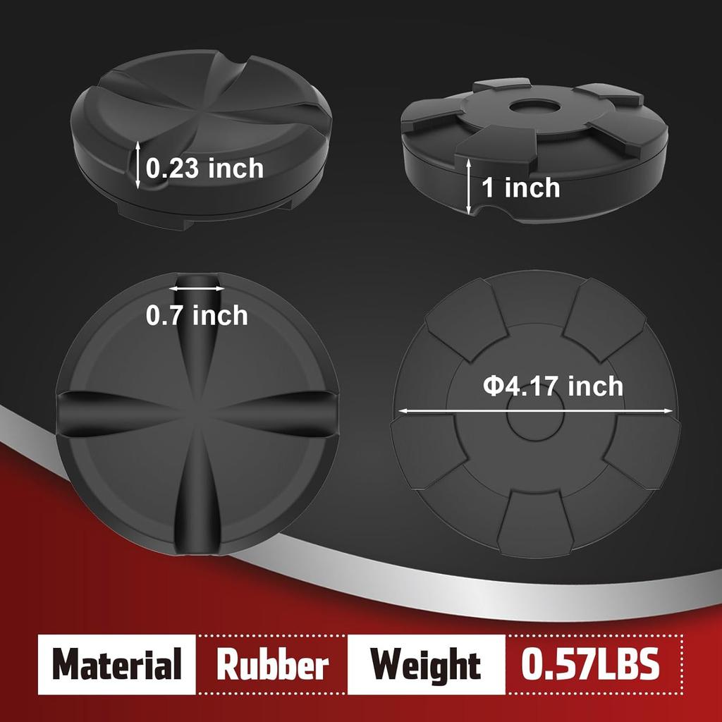 Jack Pad Weld Side Frame Rail Protector Puck/Pad, Universal Large Floor Jack Rubber Pads Adapter Pinch One Pack