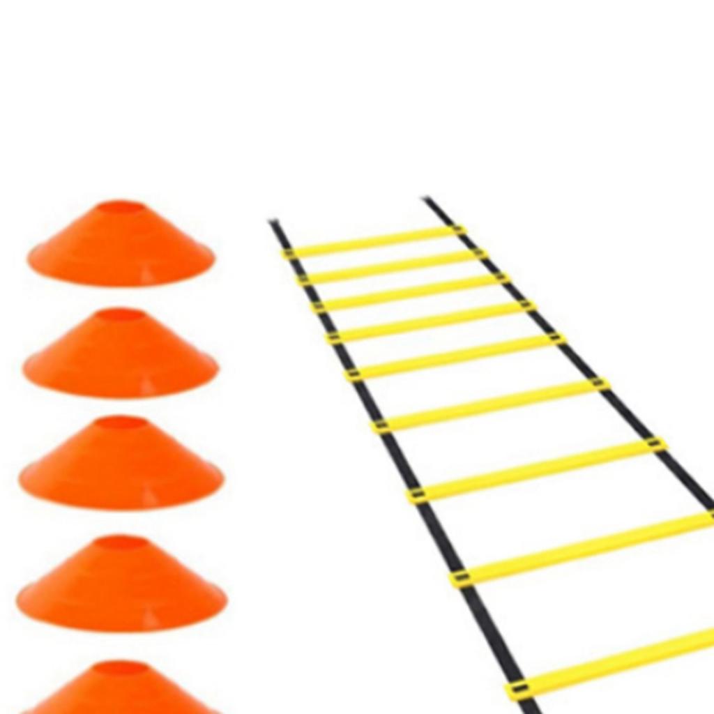 Agility Ladder 12 Rung 20ft Speed Training Ladder Equipment Set with 10 Dics Carrying Bag for Soccer Sports