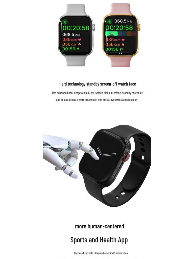 Montre Intelligente Bluetooth S10 avec NFC, Surveillance de la Fréquence Cardiaque, de l'Oxygène Sanguin et de la Pression Artérielle, Paiement Hors Ligne, Appel & Contrôle d'Accès.