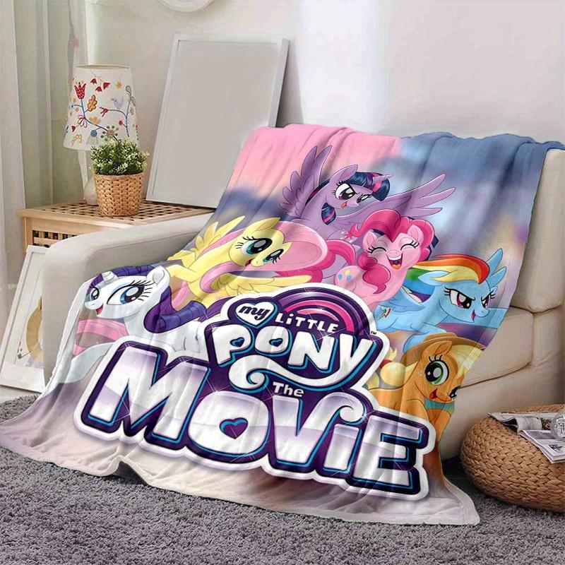 1pc, "My Little Pony The Movie" Home Decor Blanket, Soft Flannel Throw for Couch, Bed, Travel, Camping, Car, Beach, Office Nap, Perfect Gift for Fans