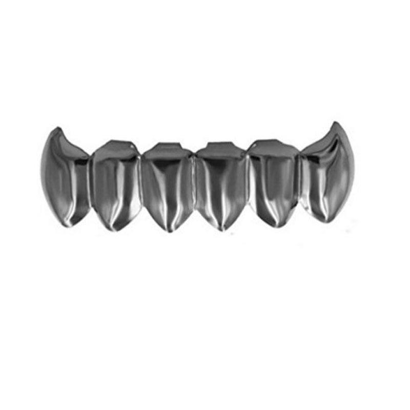 Gold Plated Vampire Fang Grillz – Hip Hop Style for Halloween