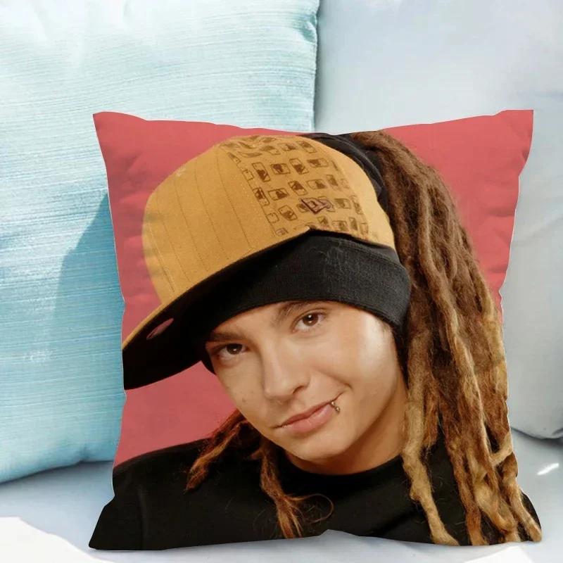 45x45 Poszewki na poduszki Tom Kaulitz Dwustronny nadruk Zestawy sof Pościel w rozmiarze Twin Ozdobne poduszki do salonu Poduszka