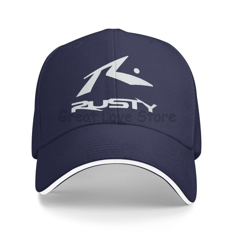 

Rusty Surfboards Baseball Cap Unisex Daily Casual Sandwich Hat Summer Sports Sun Protector Bucket Hats Snapback Cap Dad Hat Adjustable темно-синий