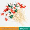Colorful Bamboo Fruit Forks & Cocktail Skewers - Decorative & Disposable for Baking & Events