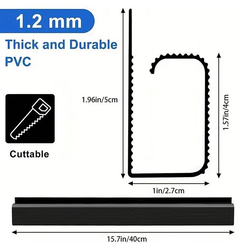 Channel Desk Cable Organizer Cable Management Accessories White Cable Protecter No Drilling Under Desk Management Tray