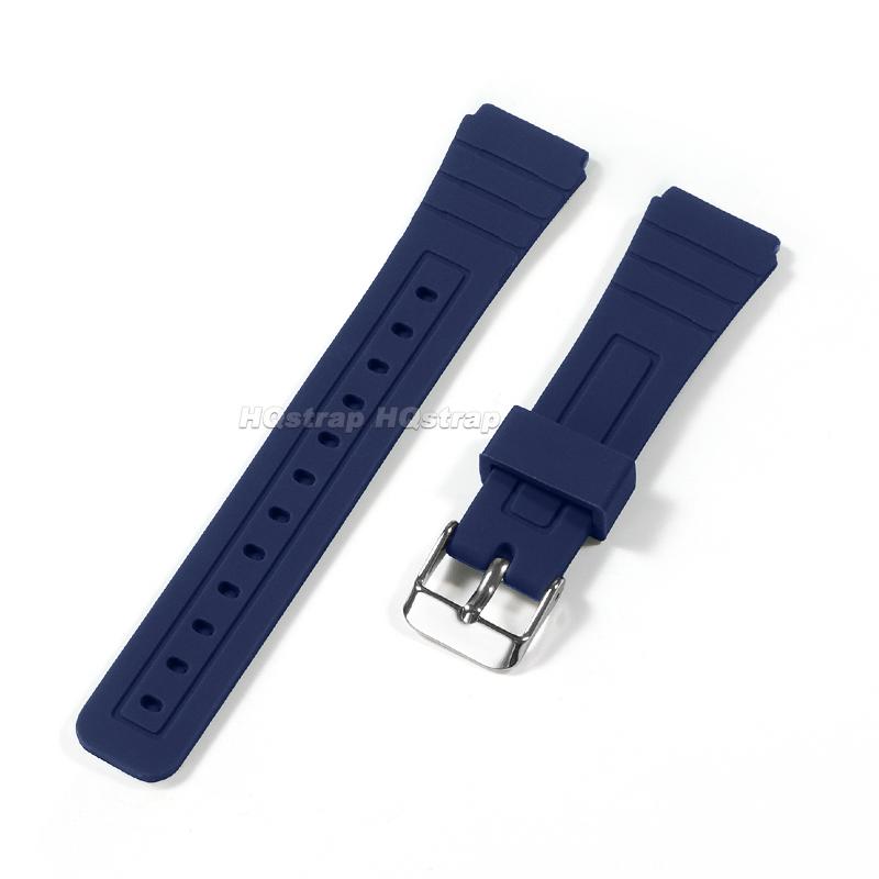 

18mm Silicone Watch Strap for Casio W800H W800H A158/168 AE1200/1300 SGW400 F91W F84 F105/108 Soft Watchband Men Sport Bracelet 18mm