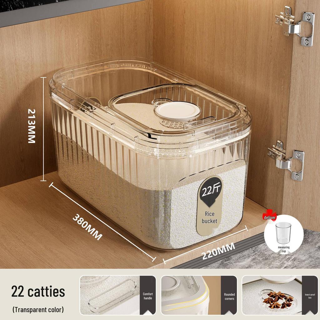 Large Capacity, Airtight Rice and Grain Storage Container - Food Grade, Insect & Moisture-Proof