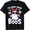 I_m Just Here For The Boos Halloween Women Ghost Cute Funny T- Shirt