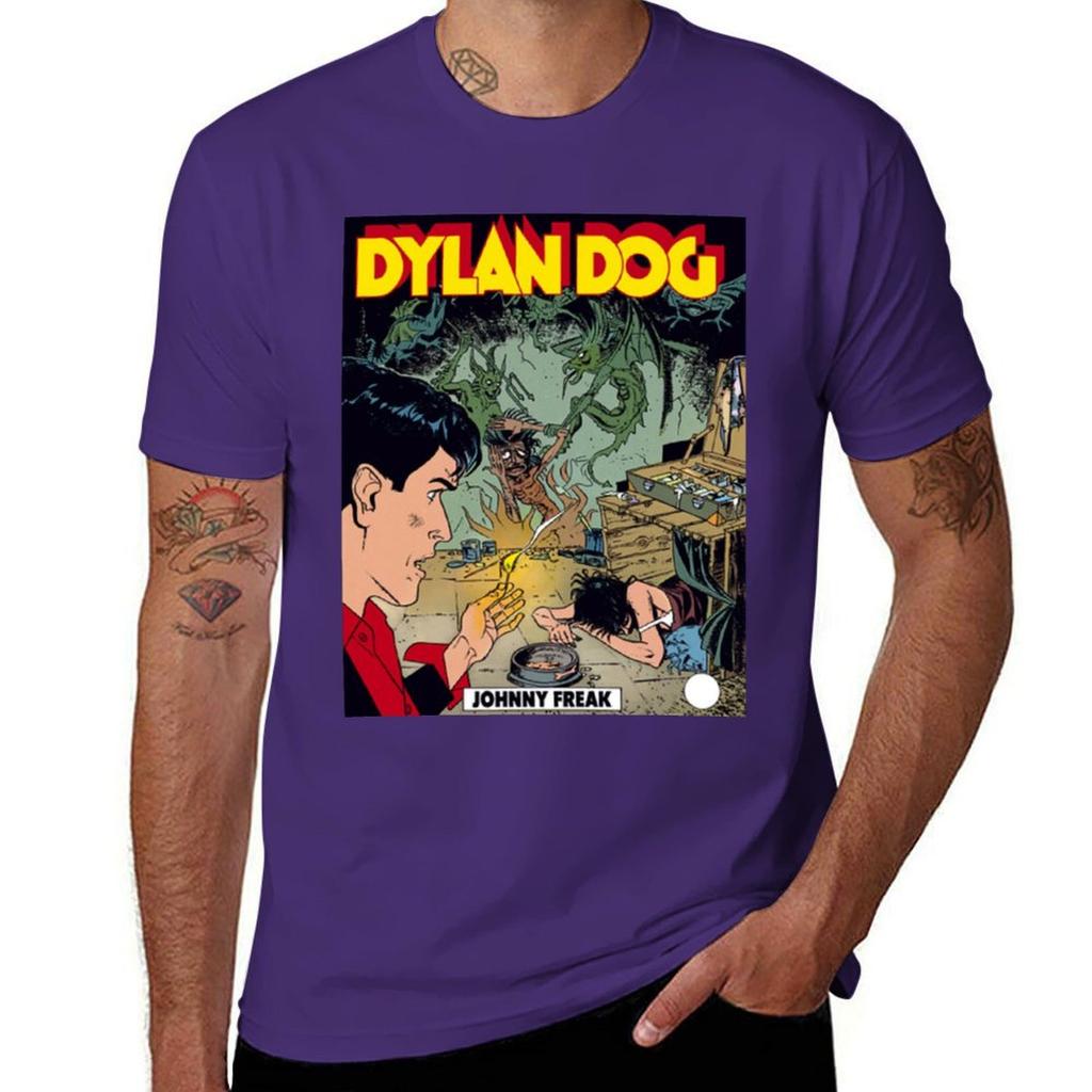 T-shirt DYLAN DOG abbigliamento estivo neri sublimi pesanti abbigliamento uomo