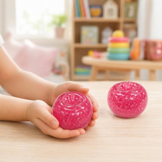 Hand Exercise Ball Stress Relief Fruit Squeeze Toy Soft Stretchy Sensory TPR Fidget Home Office Worker Relaxation Desk Toy