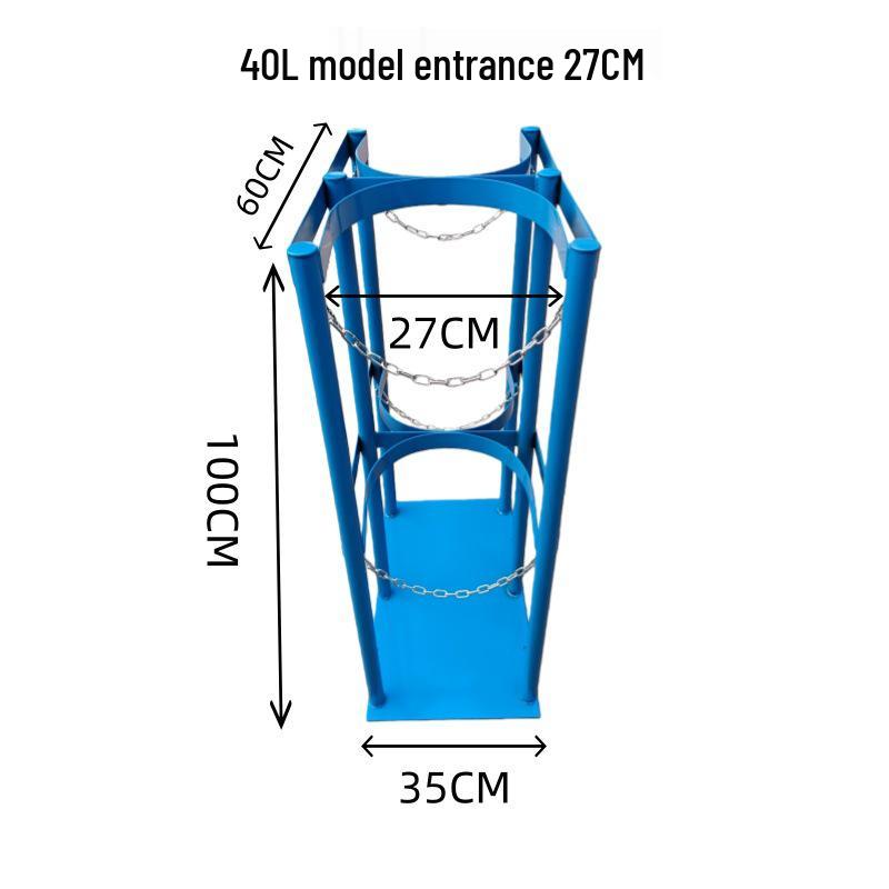 Dual Cylinder Anti-Tip Rack for Lab Oxygen and Acetylene Tanks