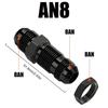 0-Degree AN6 AN8 AN10 AN4 Aluminum Alloy Radiator Oil Cooler Pipe through Wall Extension Joint Straight Nut Connector for Modifi