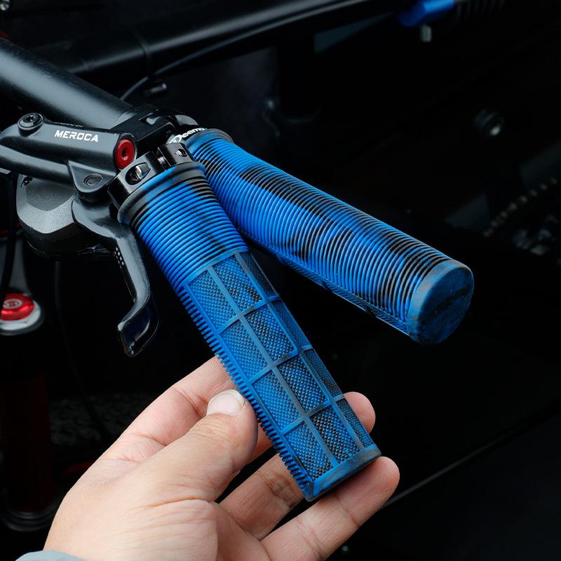 Tpr Bicycle Grips Integrated Bicycle Handle End Grip Aluminum Alloy Lock On Cycling Handles Non-Slip Mtb Cuffs Cover Bike Part