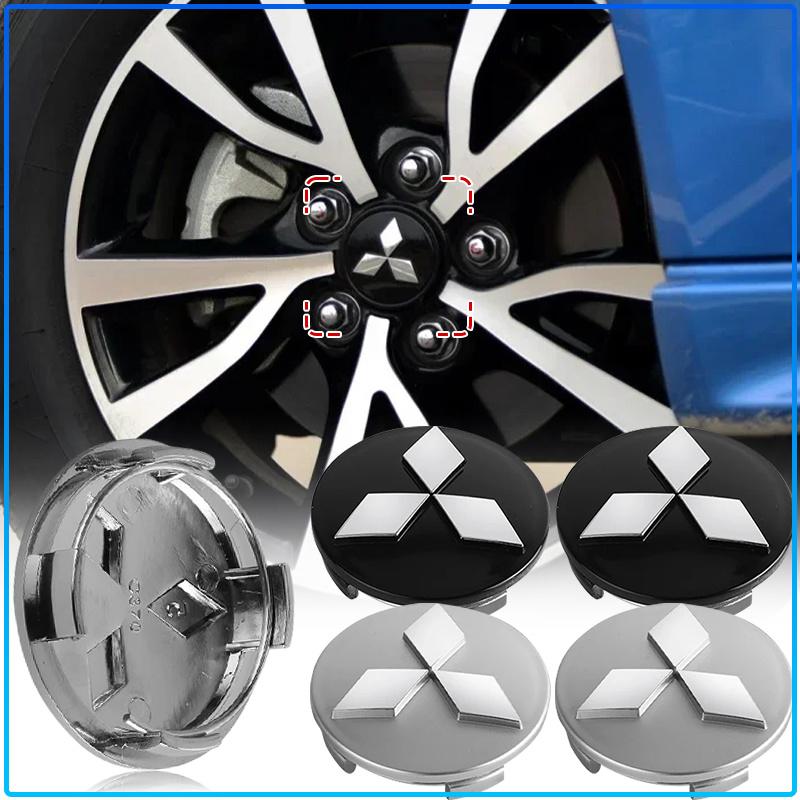 4 szt. Osłona Piasty Koła Samochodu 3D Metalowa Nakładka Środkowa Felgi Wodoodporna Do Mitsubishi Lancer Lancer ASX Outlander 2 3 Pajero Mirage exzos Pajero 4