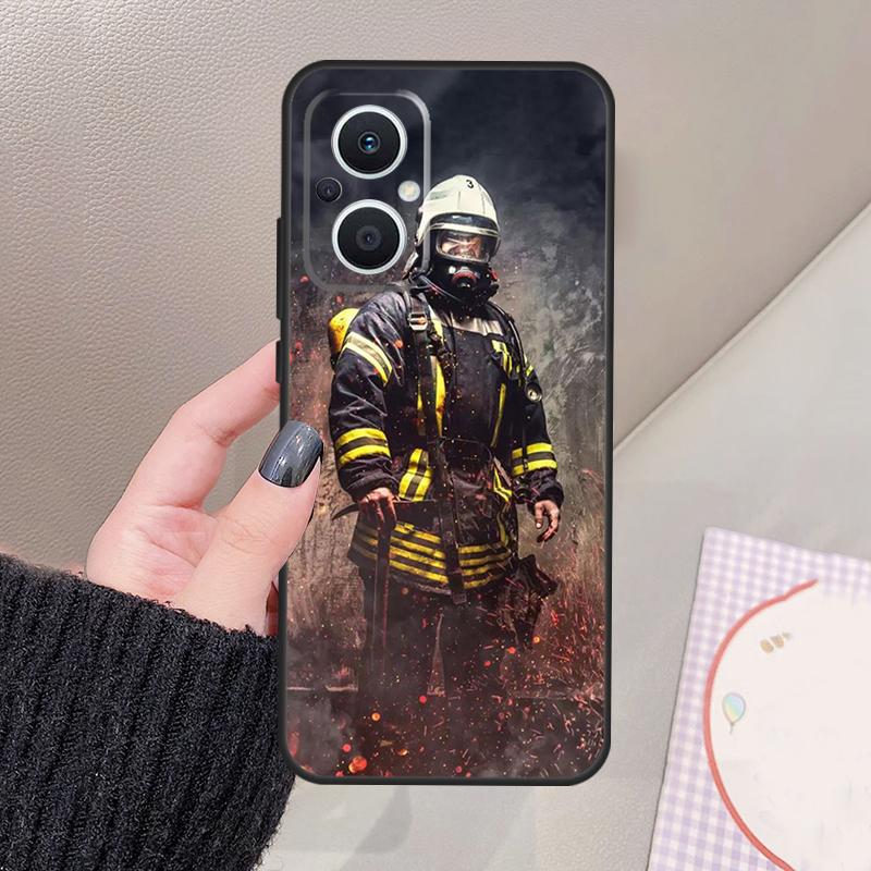 Firefighter Heroes Fireman Funda For OPPO Reno 13 11 12 14 Pro 13F 14F 12F 11F 7 8 Lite OPPO Find X5 X6 X8 X9 Pro Case