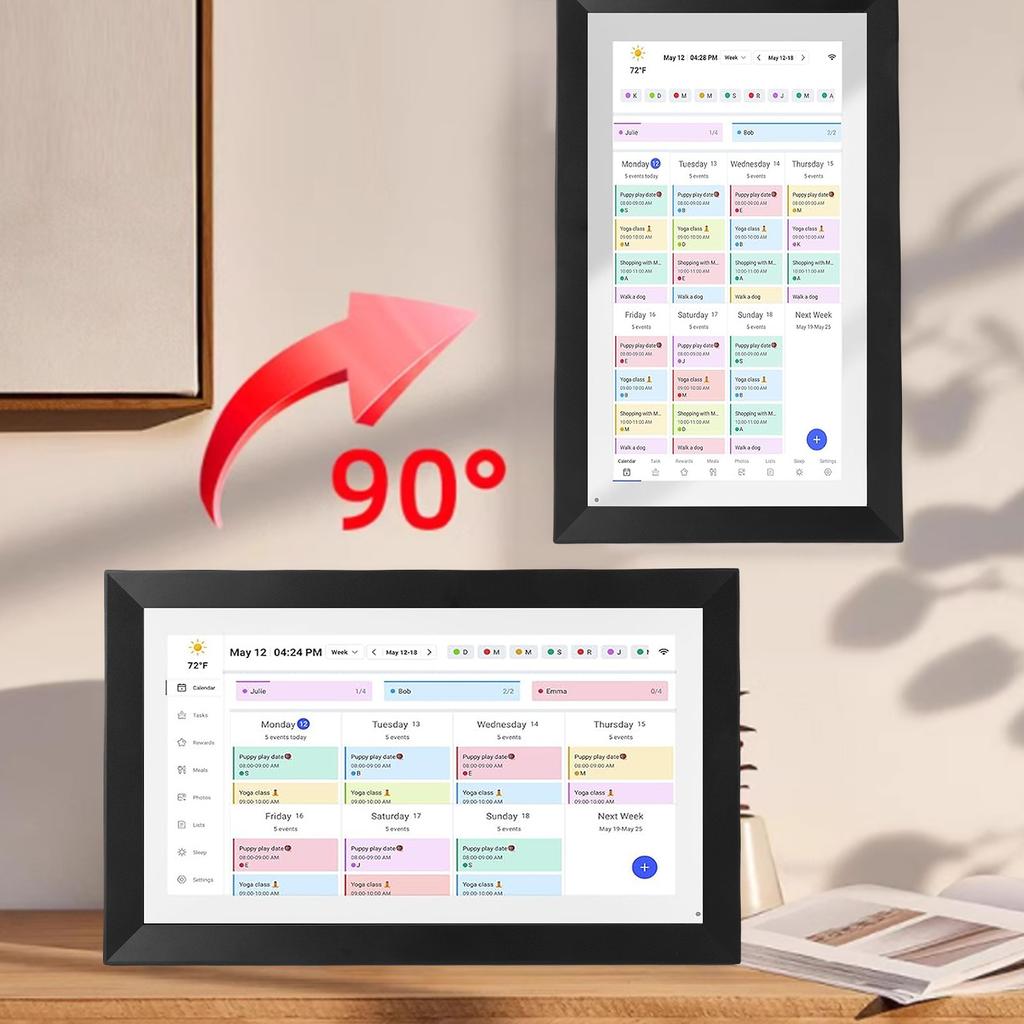 Smart Digital Calendar 1080P 15.6Inch Touchscreen WiFi Interactive Display Wall Planner Digital Calendar with APP for Family32GB