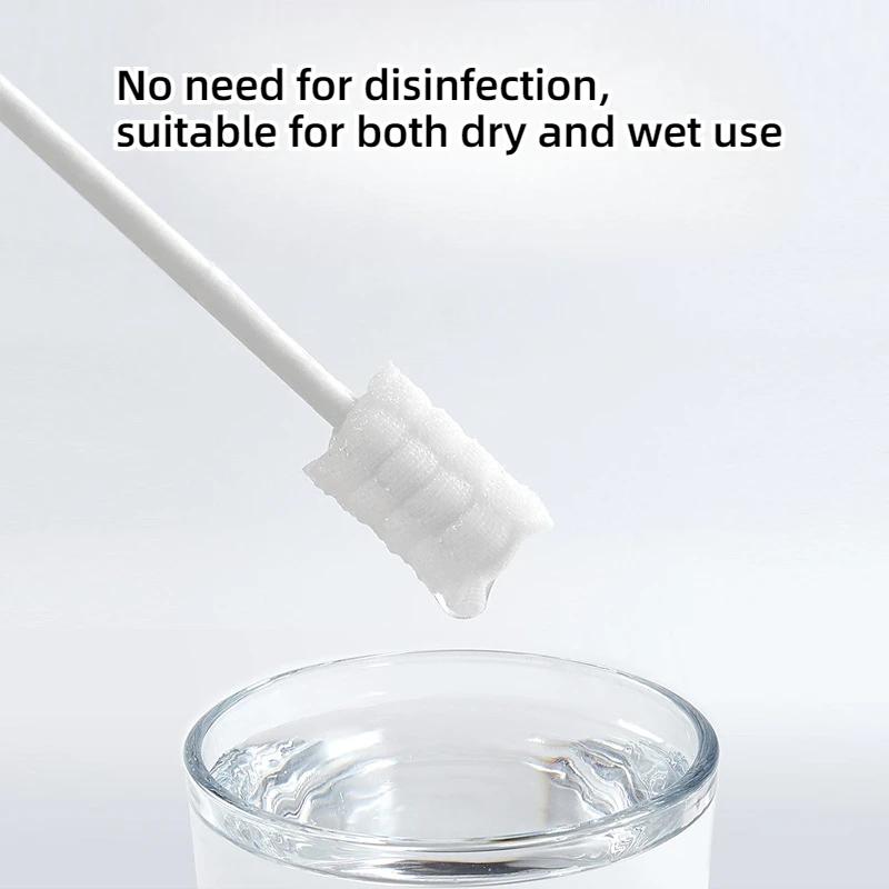 10 Stück/Box Babyzahnputzbürste Neugeborenen Gaze Zungenbelagbürste Säuglingsreinigungsstäbchen Zahnpflege Einwegzahnbürste für Kinder