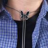 Silver Black Butterfly Necklace Classic Butterfly Clavicle Chain Butterfly Chain Choker  Lady/Girls