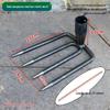 Heavy-Duty Iron Garden Rake: Three or Four Teeth for Soil Turning and Loosening In Vegetable Planting and Land Reclamation.