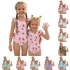 Mädchen Badeanzug Sommer Kinder Freizeit Badebekleidung Kleinkind Badehose Kinder Blumen-Frucht-Print Badebekleidung