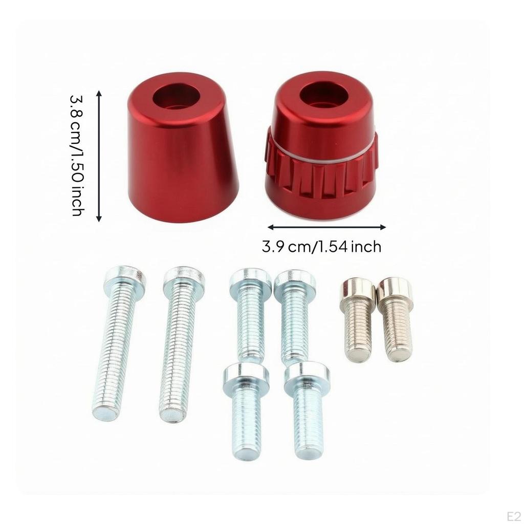 Motorcycle Handlebar End Plug with Mounting Screws Anodized Machined Black