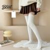 Skin Friendly Plush Hosiery 1 Pair Fuzzy Thigh High Socks for Women Long Soft Fleece Fluffy Sleep Leg Warmer Thickened Over The Knee Stockings,