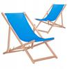 Set of Blue Wooden Beach Loungers Beech Loungers From the Manufacturer 2 Pcs.