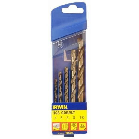 Irwin Metal Hss Drill Set 5 Pcs 4.0, 5.0, 6.0, 8.0, 10.0 Mm
