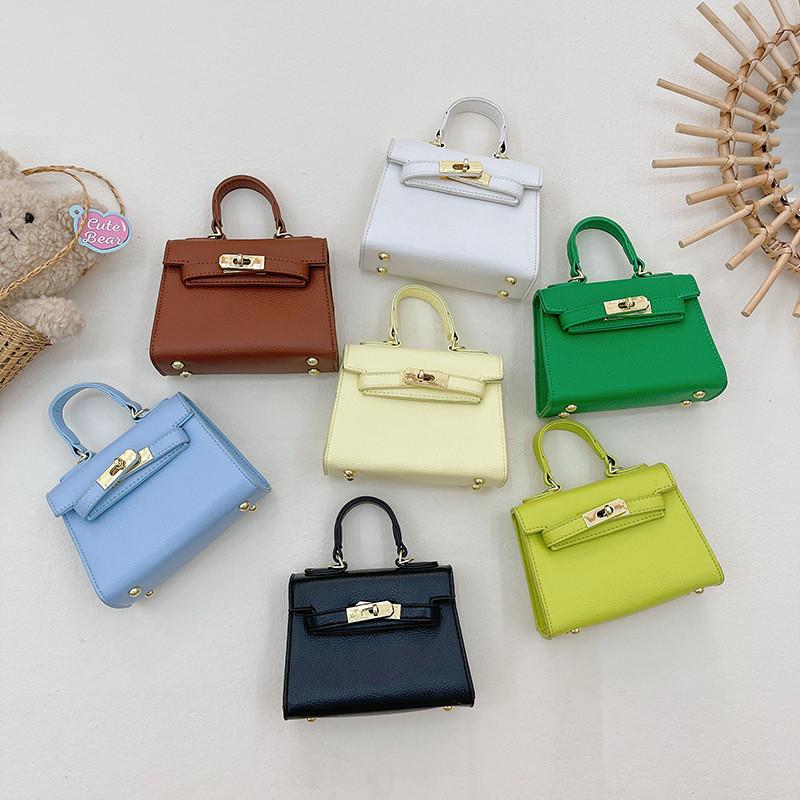 Girls Small Handheld Coin Purse Striped Pattern Chain Strap Accessories Daily