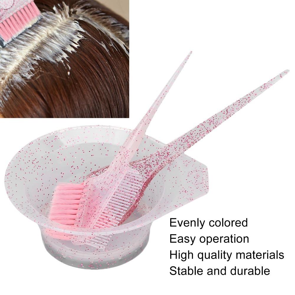 

Double-sided Comb Hairdressing Tinting Comb Angled Comb Hair Barbers Coloring Brush Home Use розовый