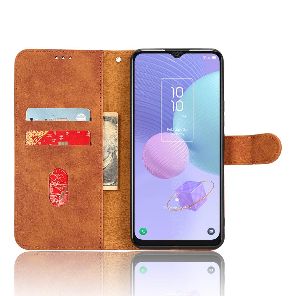 Cross-Border Flip Leather Phone Case for TCL 408/406/T506D/405 - European/American Card Slot