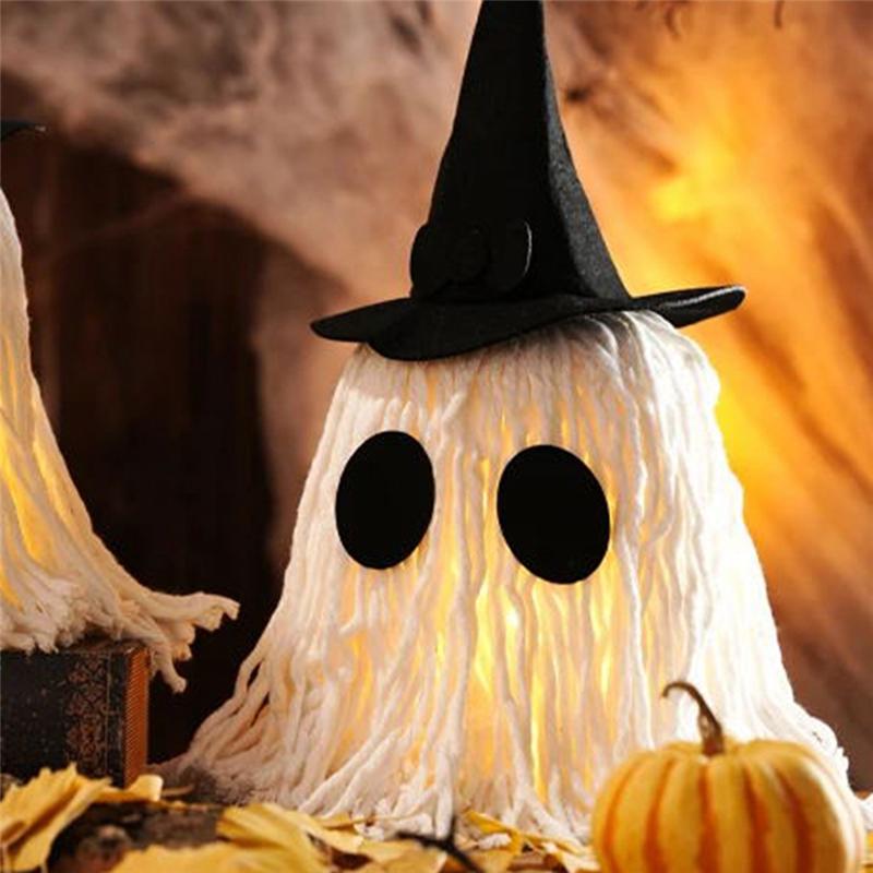 A03F-Halloween Night Decoration Set Includes Ghost Lamp Desktop Atmosphere Ornaments Scene Layout Day Of The Dead Decor