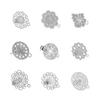 10pcs 304 Stainless Steel Hollow Flower Studs for DIY Drop Earrings Post Findings Jewelry Making Dangle Charms Connectors