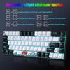 68 Keys 60% Mechanical Gaming Keyboard Hot Swappable Blue Switch Ice Blue Backlight Detachable USB-C Cable For Windows Mac Linux