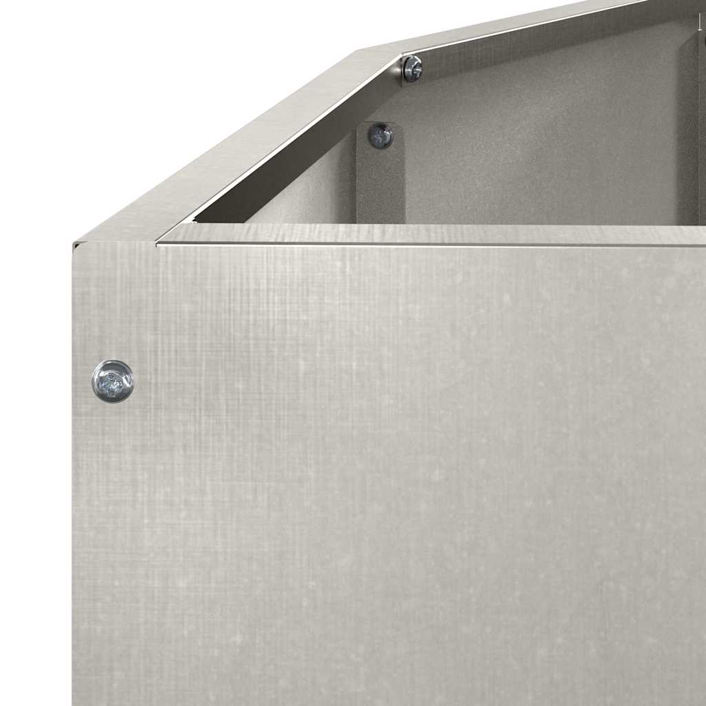 Planter Silver 120 X 60 X 50 Cm Stainless Steel
