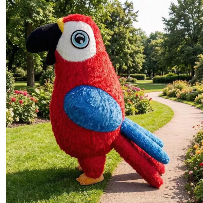 Inflatable Plush Parrot Mascot Costume Adult