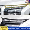 Headlight Covers for Mitsubishi Triton L200 2025 2025 Montero Sport Pickup Double Cab Front Lamp Hood Car Exterior Accessories