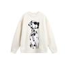 Unisex Oversized Knit Sweater With Dalmatian Print - Winter Warm Casual Pullover Teens Adults