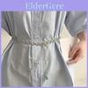 Chaîne de taille élégante et chic pour femmes avec design décoratif pour robe, pull, chemise en style doré et argenté avec des formes hexagonales et de cœur