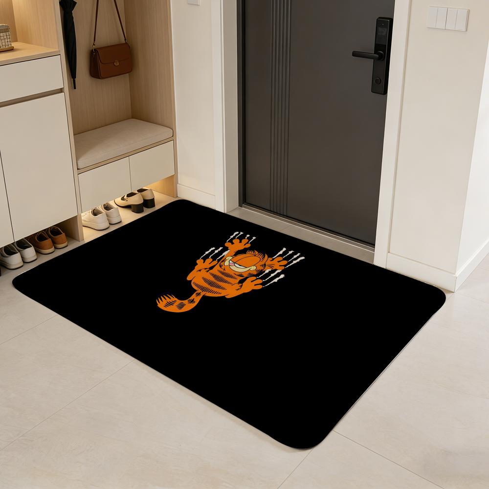 Tappetino per Pavimento Anime G-Garfield Tappetino per Porta in Flanella Antiscivolo Assorbente Lavabile Tappeto per Interni Casa