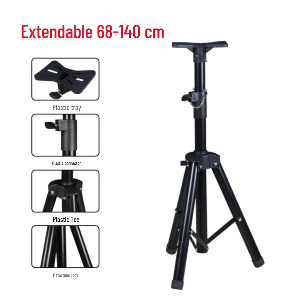 3.5" Universal Metal Speaker Tripod Stand with Wheels