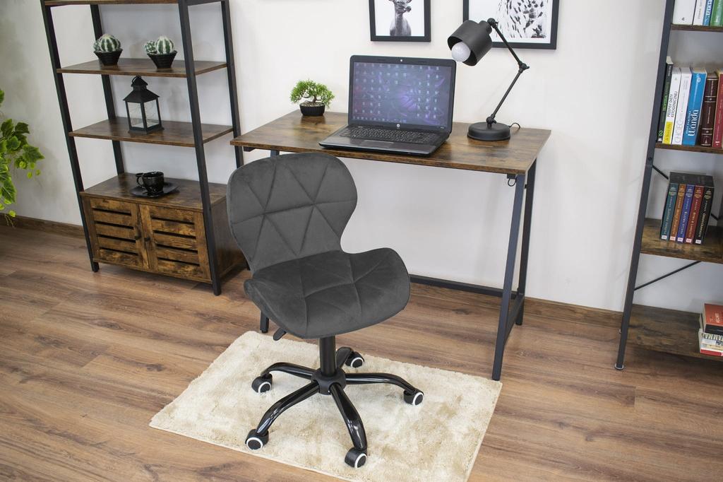 NOTO velvet swivel chair - dark gray