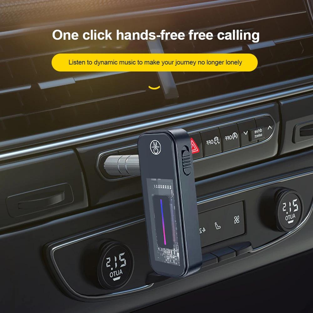 New Bluetooth 5.4 Audio Transmitter Receiver 3.5MM AUX Stereo Music Wireless Adapter With Mic For TV PC Car Kit Speaker Headset