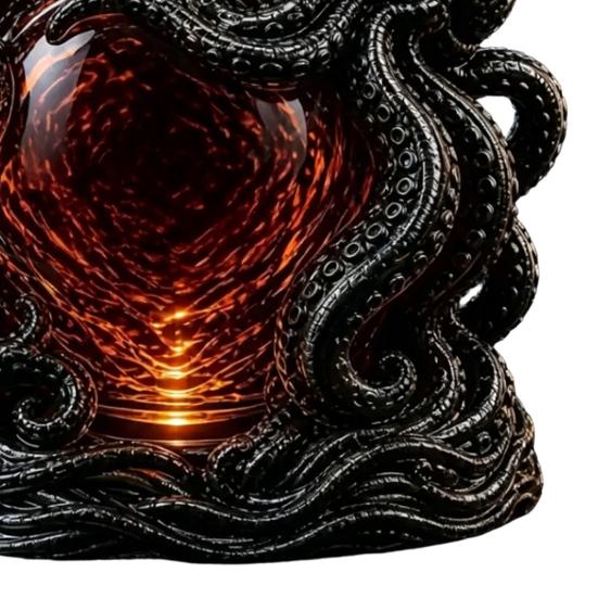 3D Octopus Whiskey Decanter, Nautical Art Collectible Whiskey Bottle, 350ml Glass Decorative Liquor Bottle, Home Bar Decanter for Spirits Whiskey