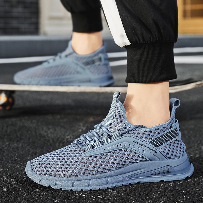 New Summer Summer Sneakers Men Blue Shoes Outdoor Comfort Walking Shoes Breathable Mesh Tennis Men Casual Shoes for Man
