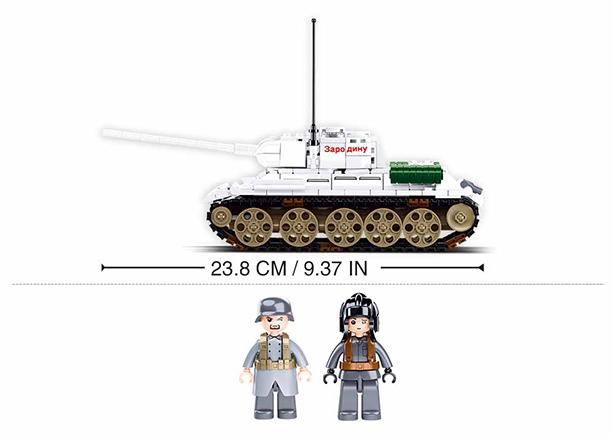 Klocki Sluban Wwii Czołg T34 Biały Zima 518 - B0978