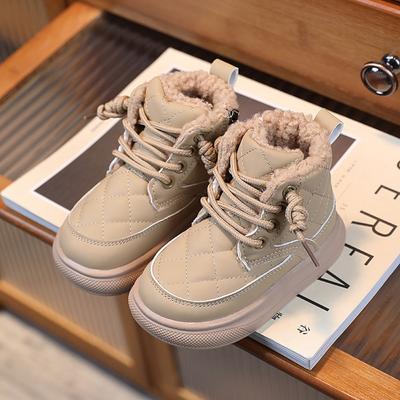 Autumn Winter Kids Boots Warm Plush Boys Toddler Girls Boots Fashion Clith Children Casual Shoe
